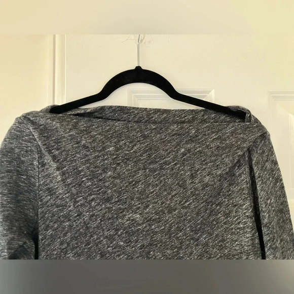 Eileen Fisher Cotton-Wool Bateau Neck Knit Shift Dress Charcoal NWT - Picture 6 of 7